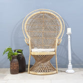 Cane Studio Wicker Rattan Bamboo Cane Chair  119x63x160 cm